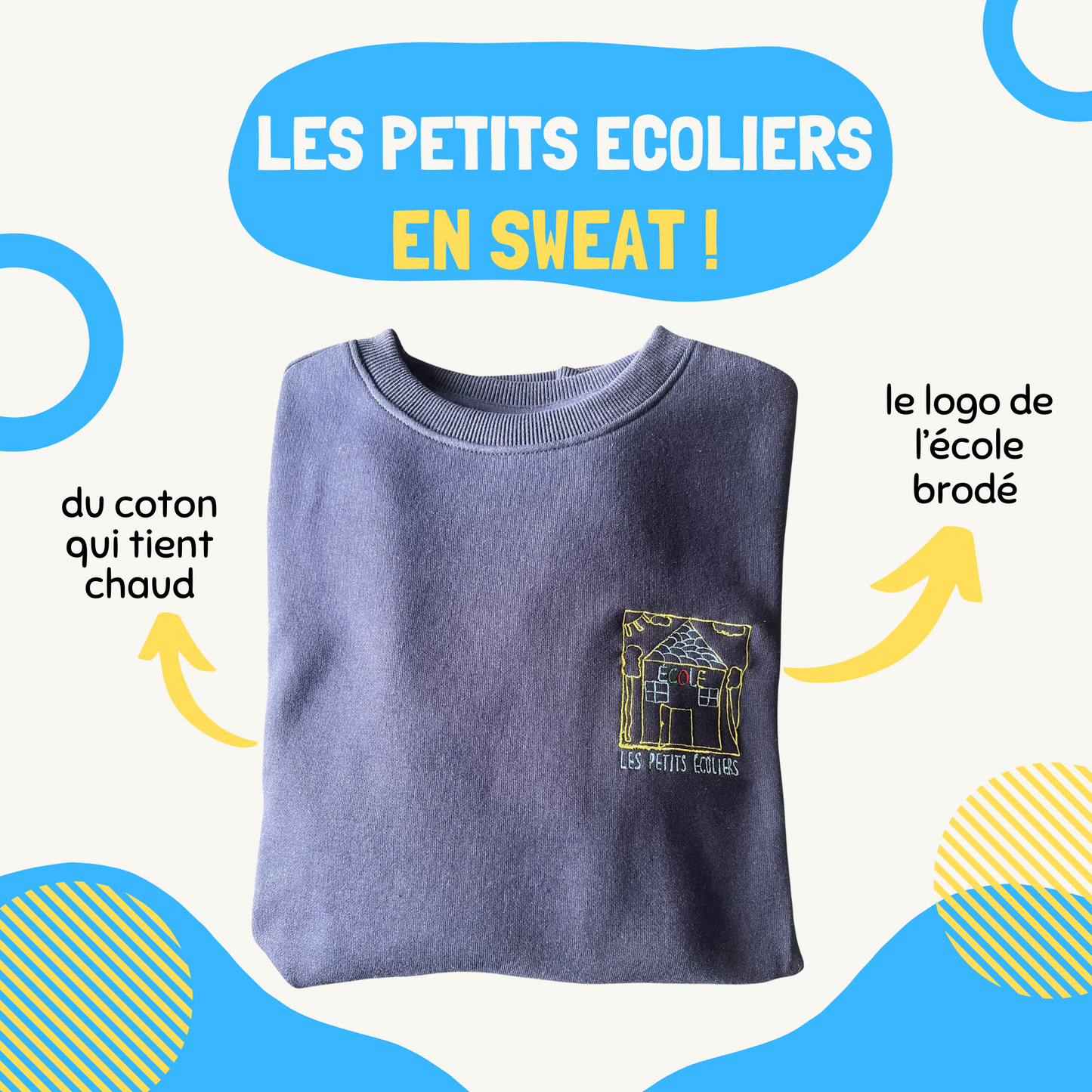 Sweat shirt col rond - Les petits écoliers